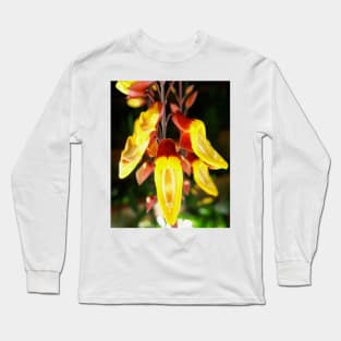 Tropical Yellow Hanging Flower Long Sleeve T-Shirt
